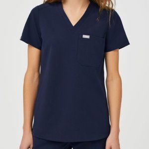 Figs Catarina One-Pocket Scrub Top Navy Women's S